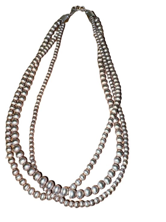 Native American Jewelry - Navajo Pearl Necklace Multi-Strand